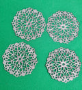 Silver Colour Metal Filigree Embellishments 48mm Diameter Add Glitz Pack 10 C209