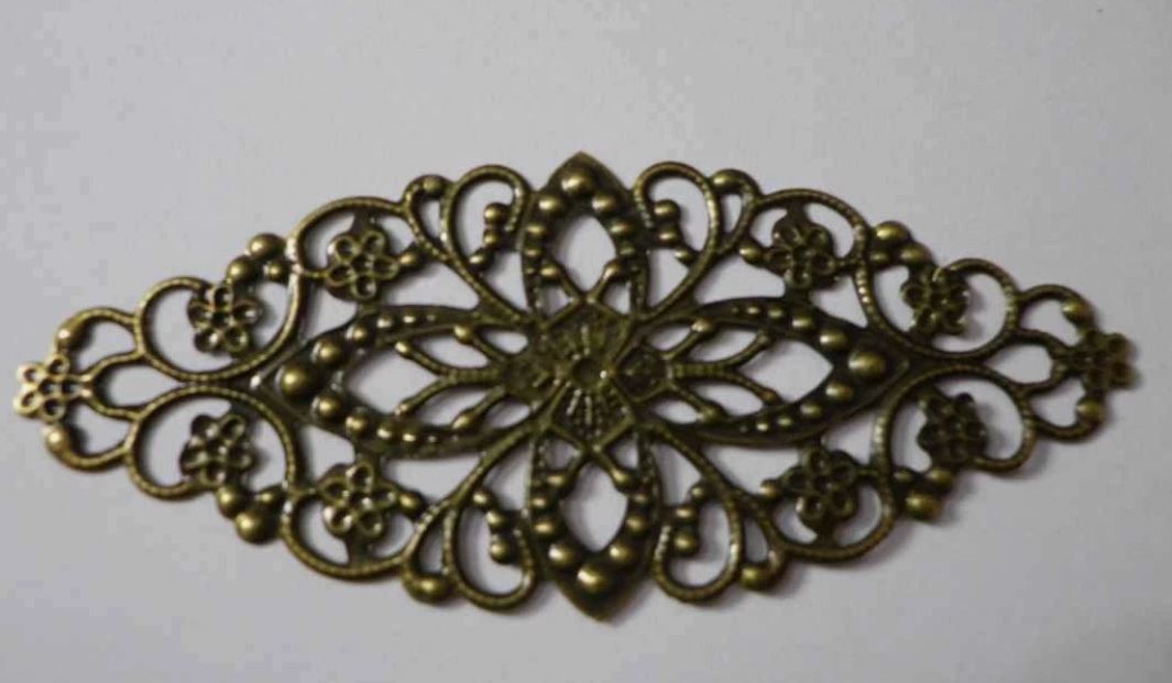 Centre Filigree Embellishment 80x35mm Jewellery Wood Box Aged D016 Pack of 10