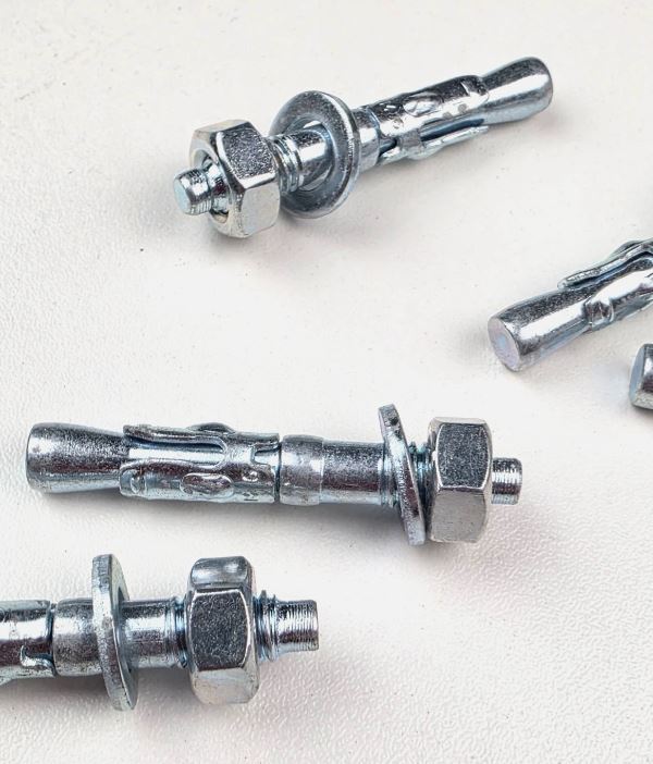 Throughbolt Anchor Fixings Wedge Bolts Masonry Concrete Stone M6 x 40mm Zinc
